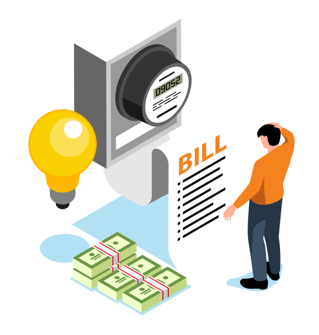 Business owners reviewing gas costs and calculations
