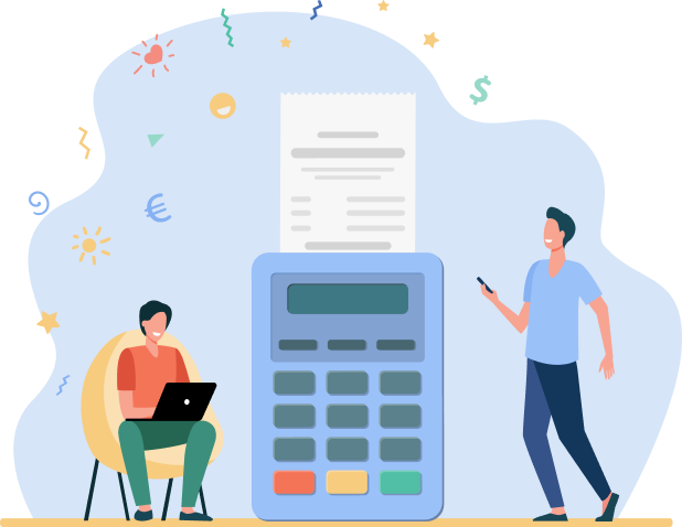 Business owners reviewing gas costs and calculations