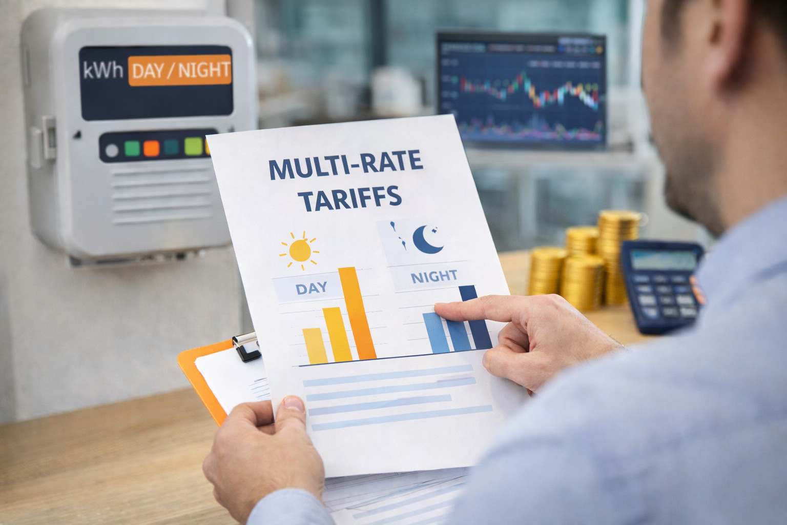 Fixed rate energy contract illustration