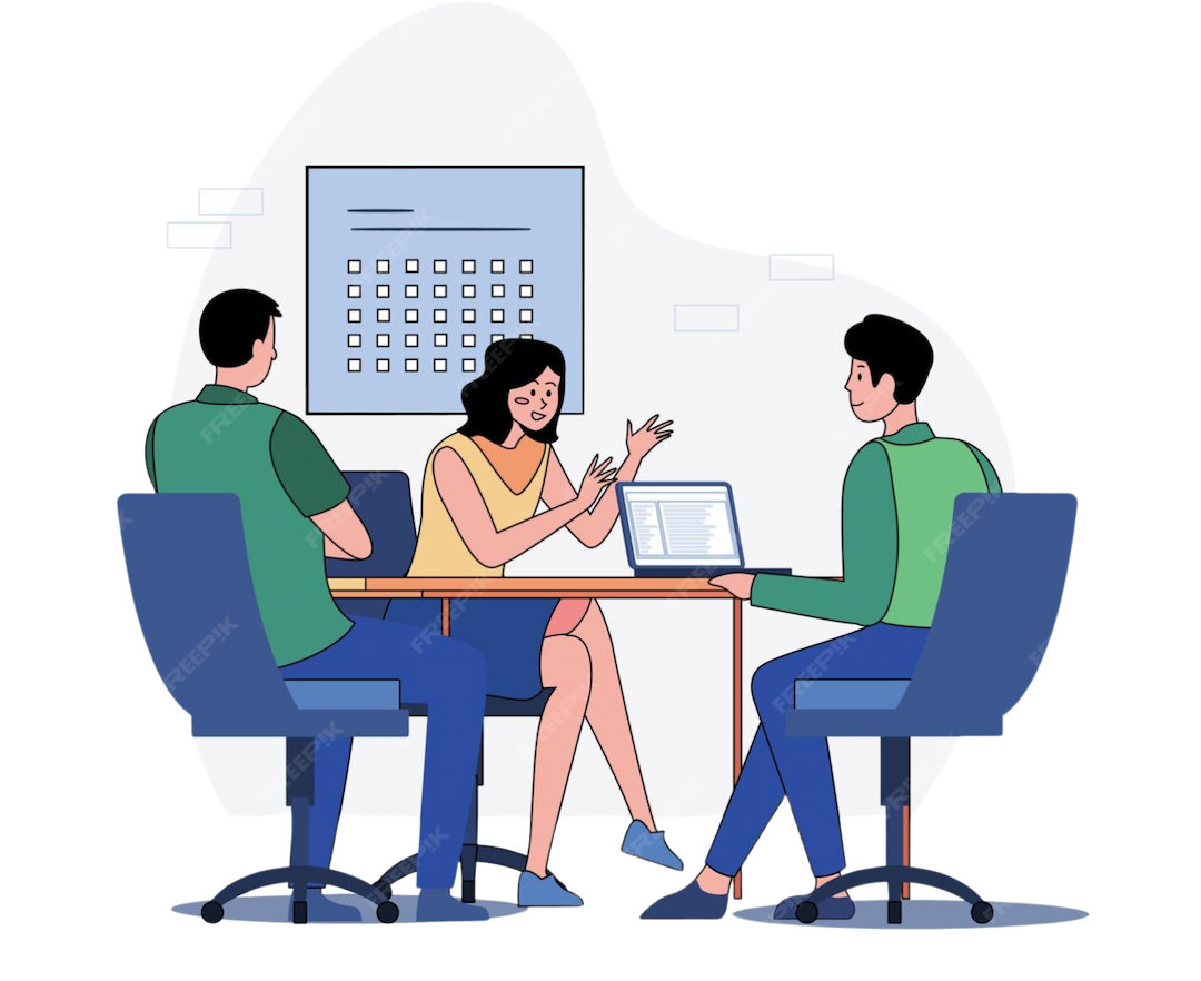 Team discussing business solutions